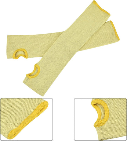 1 Pair Arm Sleeves, Heat Resist Safety Arm Guards, Anti Cutting Protective Arm Sleeves for Gardening, Welding, Kitchen, Farm