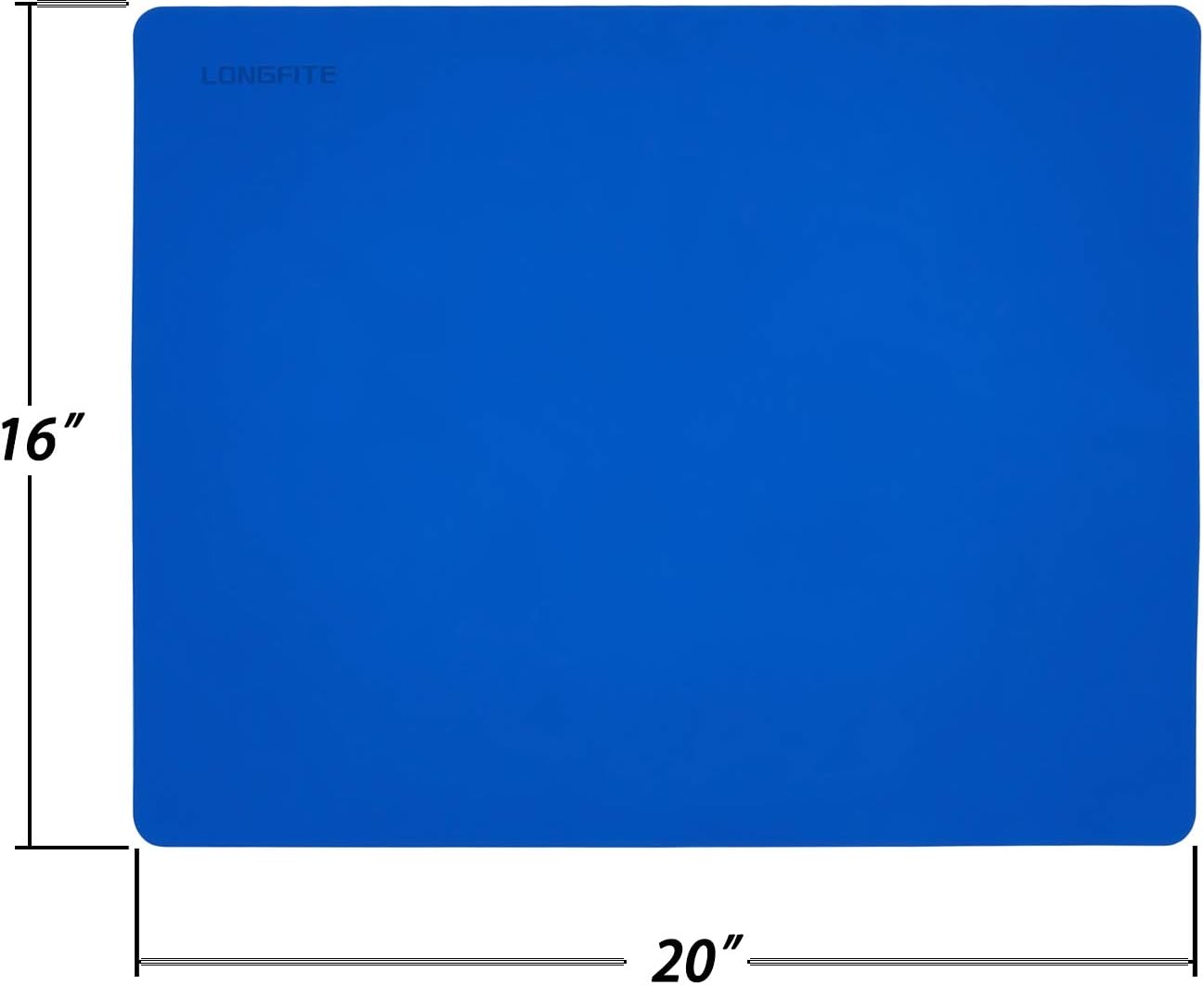 Large Silicone Counter Mat 19.68x15.74 inch Multipurpose Table Placemat Countertop Protector Baking Pastry Mat Nonstick, Nonskid and Heat Resistent (Large, Blue)
