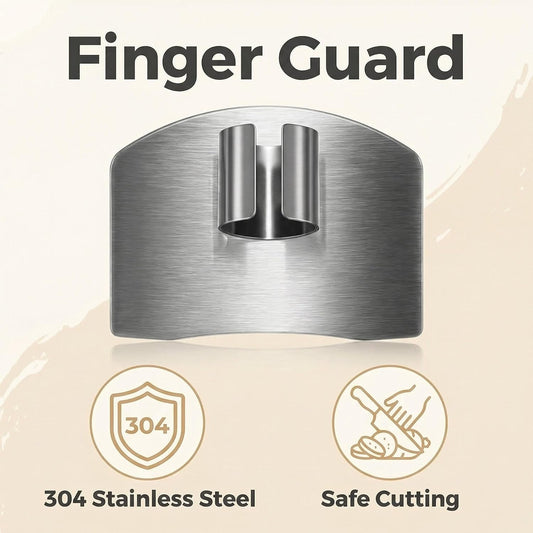 Stainless Steel Finger Guards For Cutting Food Avoid Hurting, Premium 304 Stainless Steel Finger Protector,Slicing Tool Finger Protectors when Cutting, Slicing, Dicing, Chopping (2A 2B)