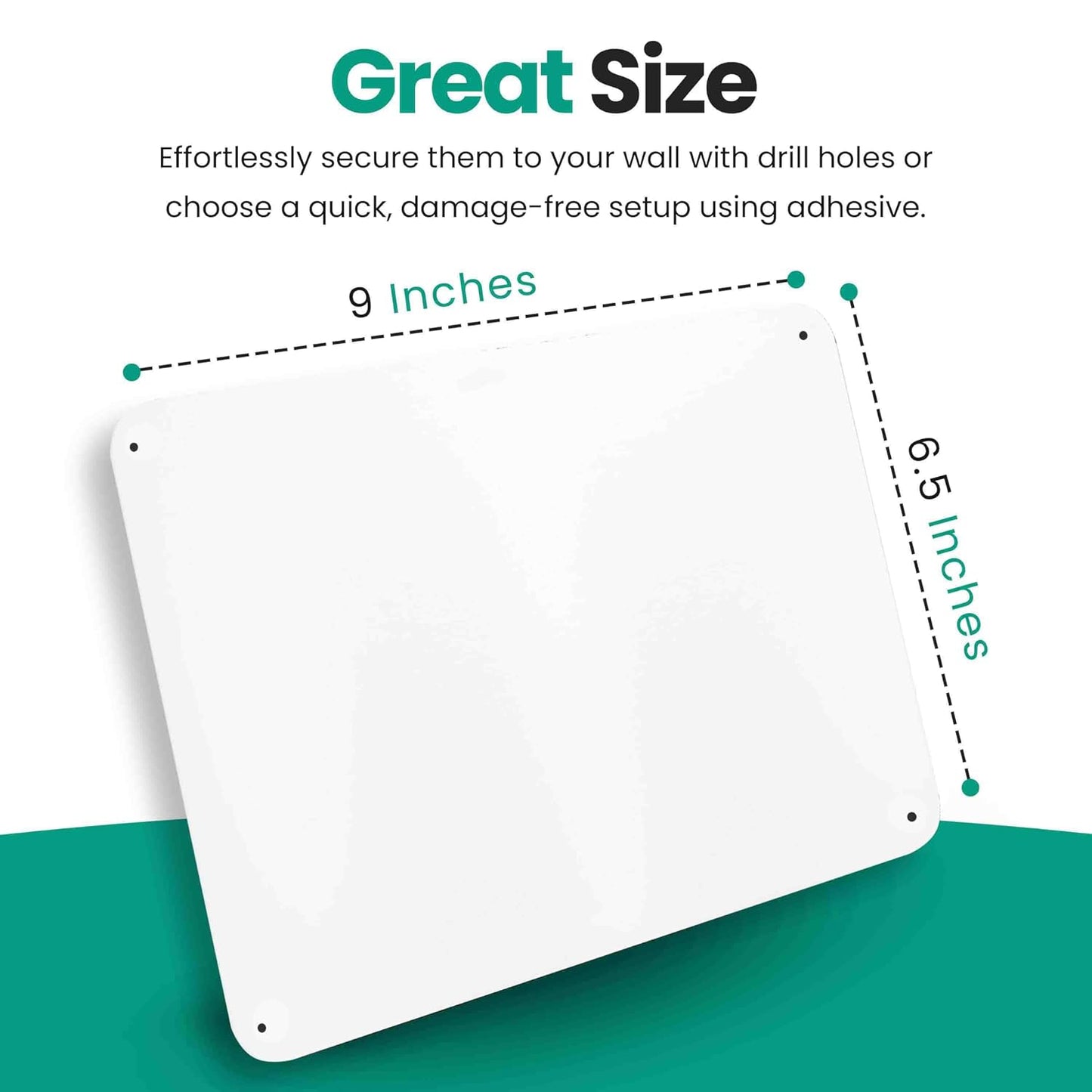 9 inches x 6.5 inches Stainless Steel Plate for Magnets, 3M Adhesive Back, Mounting Screws, Ideal for Magnetic Shelf, Spice Holders, Fridge Magnets. Mount Anywhere! (Timber, 1 Pack)
