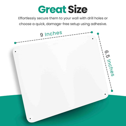 9 inches x 6.5 inches Stainless Steel Plate for Magnets, 3M Adhesive Back, Mounting Screws, Ideal for Magnetic Shelf, Spice Holders, Fridge Magnets. Mount Anywhere! (Timber, 1 Pack)
