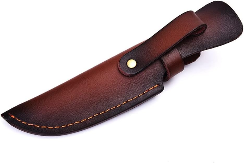 Leather Knife Sheath, Straight Knife Holster Knife Blade Cover Belt Knife Pouch for 5" Blade Knife
