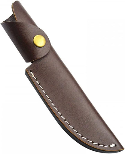 Leather Knife Sheath, Straight Knife Holster Knife Blade Cover Belt Knife Pouch for 5" Blade Knife