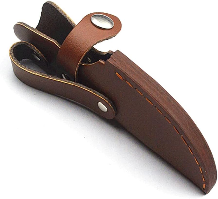 Leather Knife Sheath, Straight Knife Holster Knife Blade Cover Belt Knife Pouch for 5" Blade Knife
