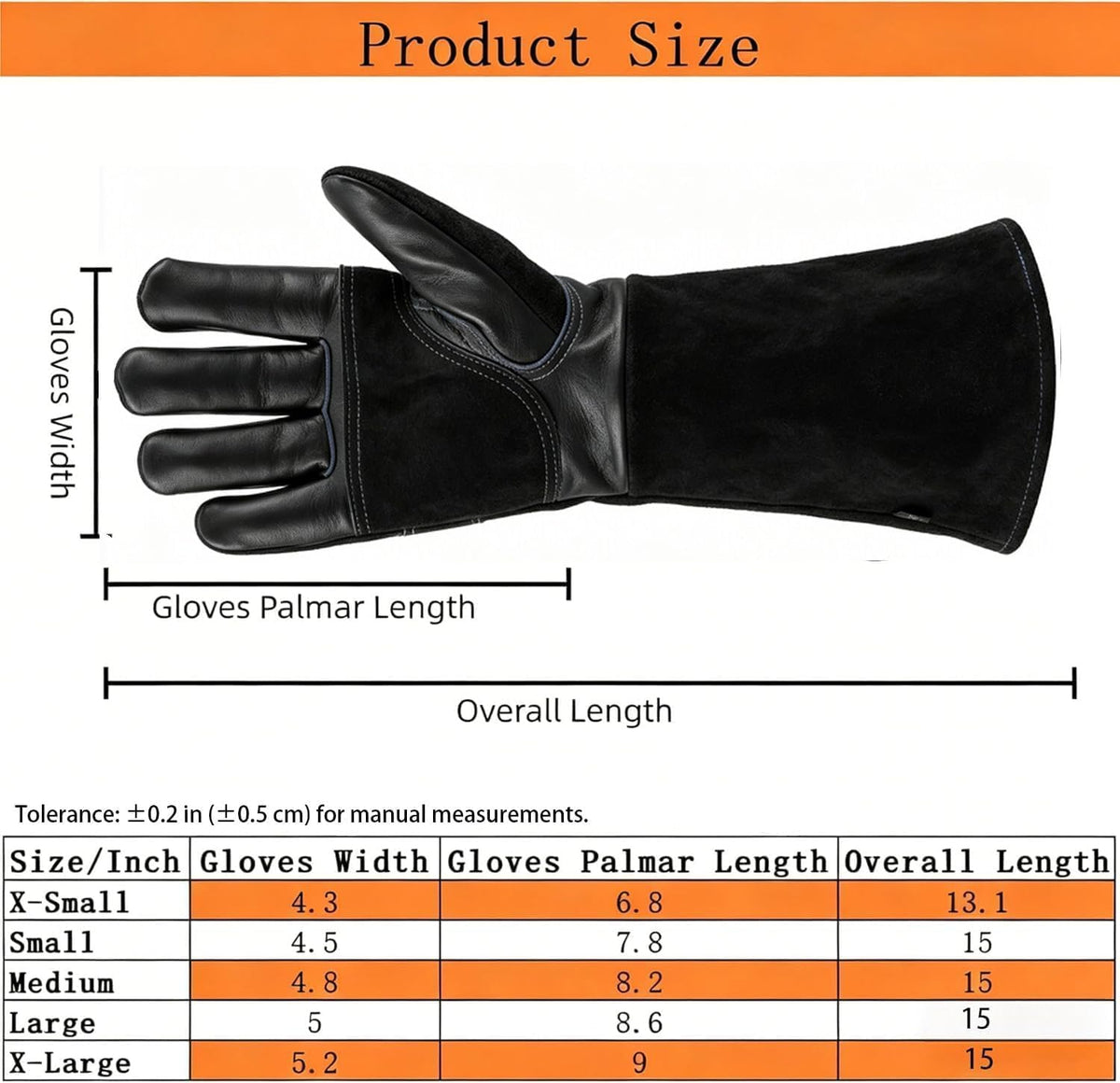 Welding Gloves -Long Sleeve Fireproof and Heat Resistant 15IN. | Cowhide Leather Gloves for Gardening,BBQ,Oven,Grill,Tig,Mig,Baking,Furnace,Stove,Animal Handling Best Gift for Man