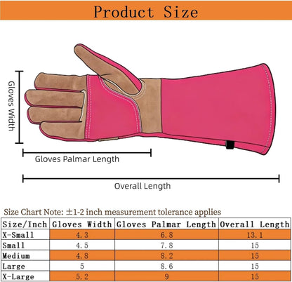 Welding Gloves -Long Sleeve Fireproof and Heat Resistant 15IN. | Cowhide Leather Gloves for Gardening,BBQ,Oven,Grill,Tig,Mig,Baking,Furnace,Stove,Animal Handling Best Gift for Man