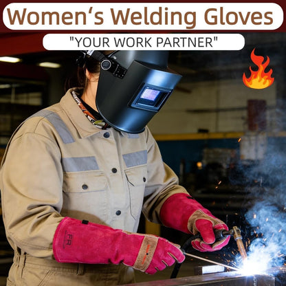 Welding Gloves -Long Sleeve Fireproof and Heat Resistant 15IN. | Cowhide Leather Gloves for Gardening,BBQ,Oven,Grill,Tig,Mig,Baking,Furnace,Stove,Animal Handling Best Gift for Man