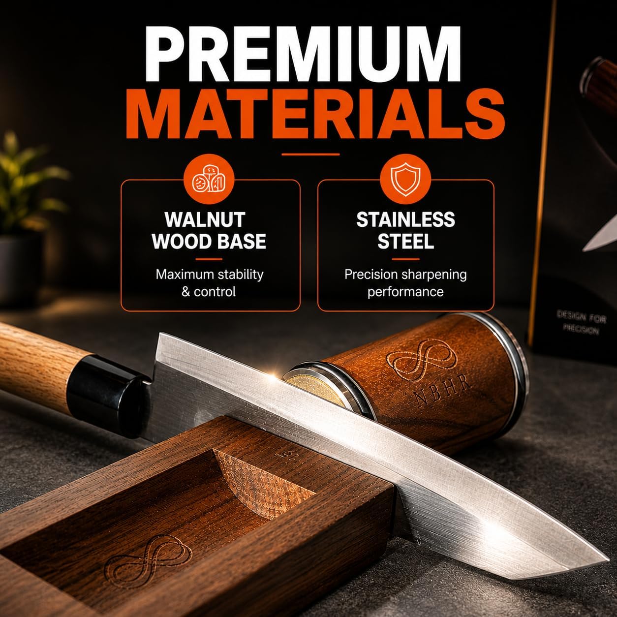 Rolling Knife Sharpener 15 & 20 Degrees Dual Angle Magnetic Knife Sharpener Kit for Kitchen & Chef Knives, Perfect Kitchen Gift