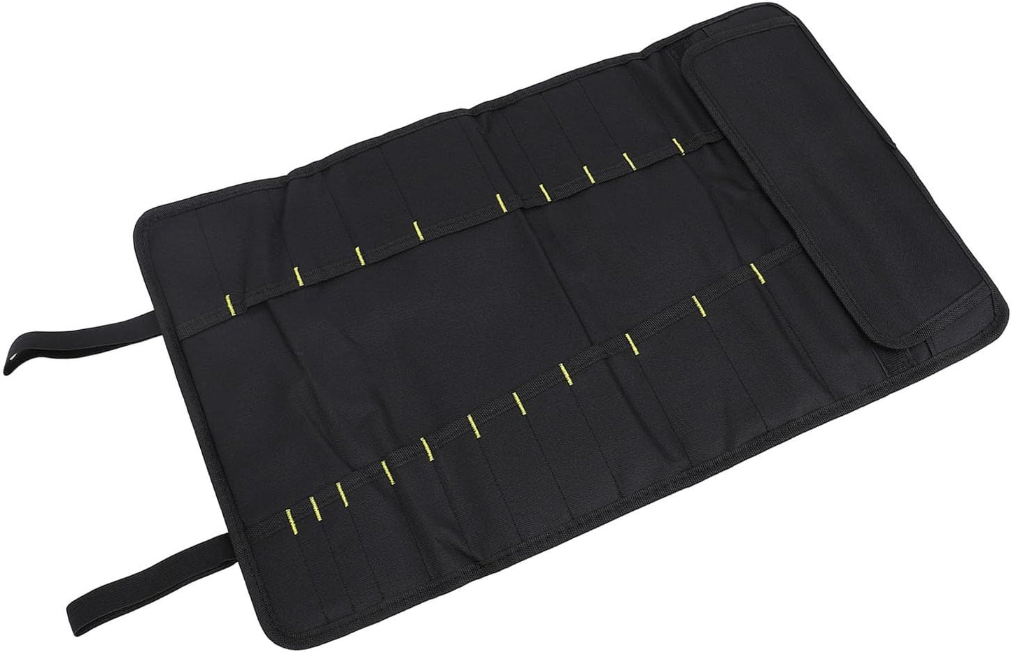 Chef Knife Roll, 20 Slot Canvas Knife Bag with Layer Shoulder Strap, Portable Knife Storage, 22.4 in Chef Knife Carrying Case, Knives Pouch for Home Kitchen Travel Camping