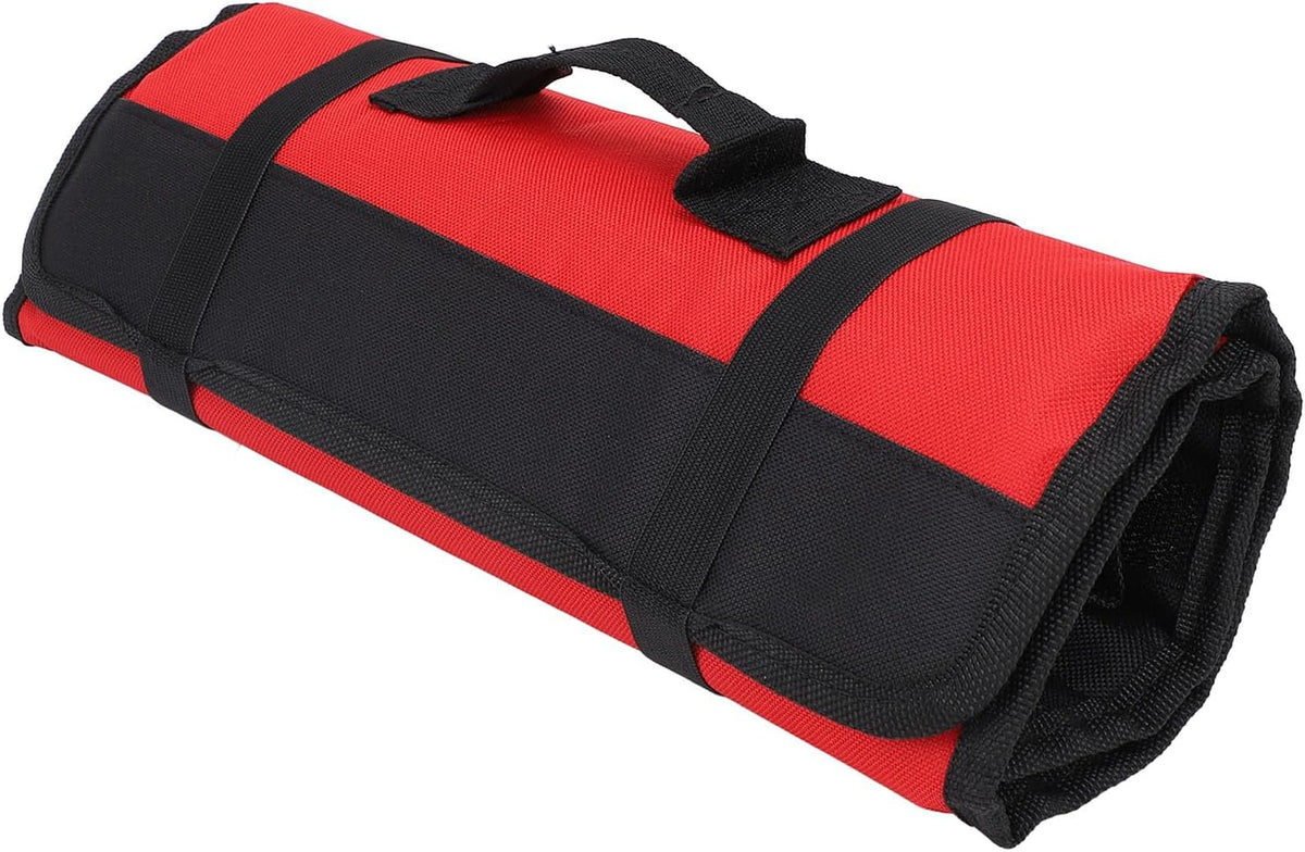 Chef Knife Roll, 20 Slot Canvas Knife Bag with Layer Shoulder Strap, Portable Knife Storage, 22.4 in Chef Knife Carrying Case, Knives Pouch for Home Kitchen Travel Camping