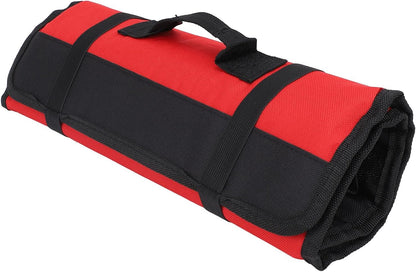 Chef Knife Roll, 20 Slot Canvas Knife Bag with Layer Shoulder Strap, Portable Knife Storage, 22.4 in Chef Knife Carrying Case, Knives Pouch for Home Kitchen Travel Camping