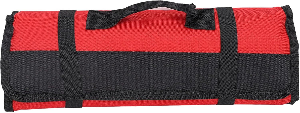 Chef Knife Roll, 20 Slot Canvas Knife Bag with Layer Shoulder Strap, Portable Knife Storage, 22.4 in Chef Knife Carrying Case, Knives Pouch for Home Kitchen Travel Camping