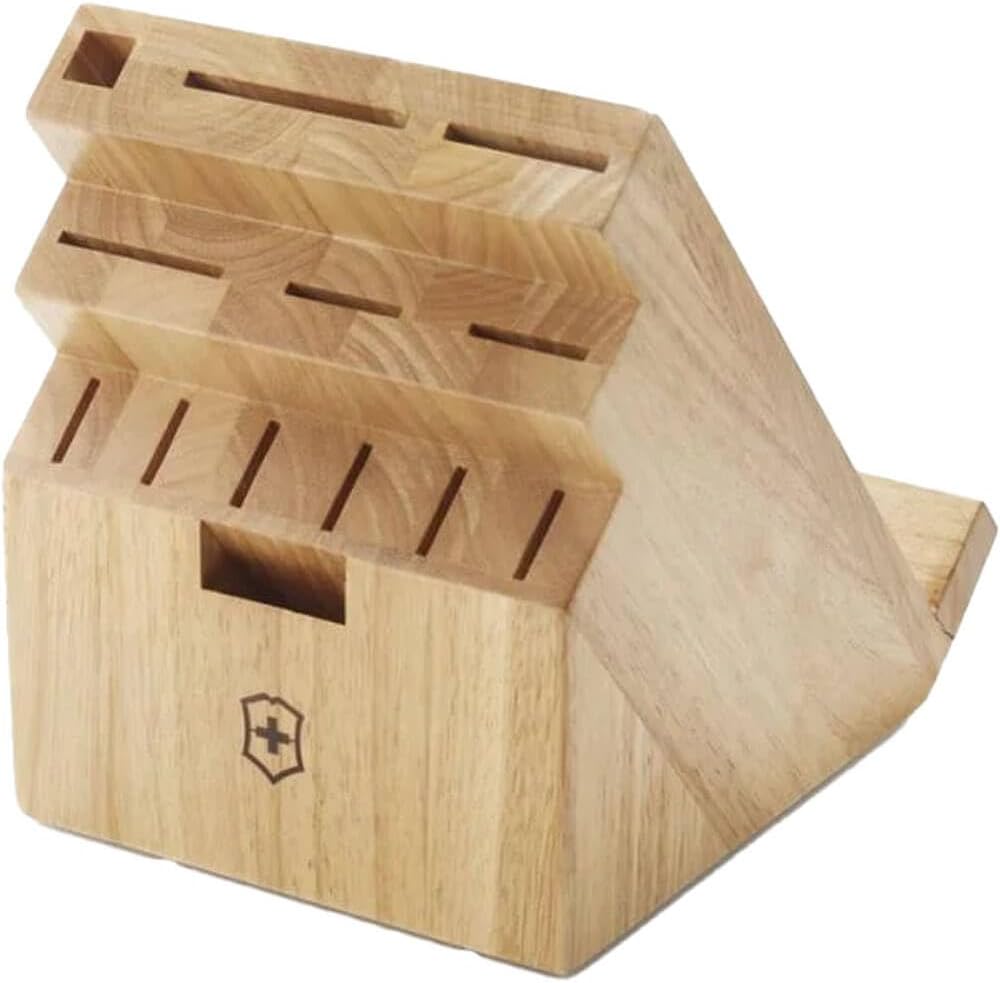 Swiss Army Swivel Universal Knife Block, Natural Wood