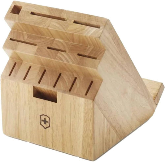 Swiss Army Swivel Universal Knife Block, Natural Wood