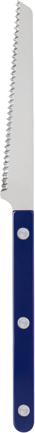 Serrated Knife 8.5 inches - Bistrot Collection - Perfect for Tomatoes, Lemons, Breads - Stainless Steel & Nylon - Dishwasher Safe - Burgundy - Brilliant Finish