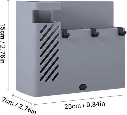 Kitchen Storage Organizer, Knife Utensil Storage Rack Multifunctional Space Saving Plastic Punch Fre Wall Mounted Knife Chopstick Holder for Kitchen