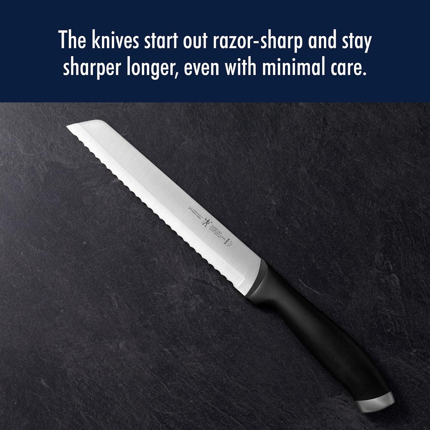 Solution 8-Inch Bread Knife Razor-Sharp, German Engineered | Informed by 100+ Years of Mastery. Dishwasher Safe, Ideal for Homemade Bread, Thick Crusts, Breads, and Cakes