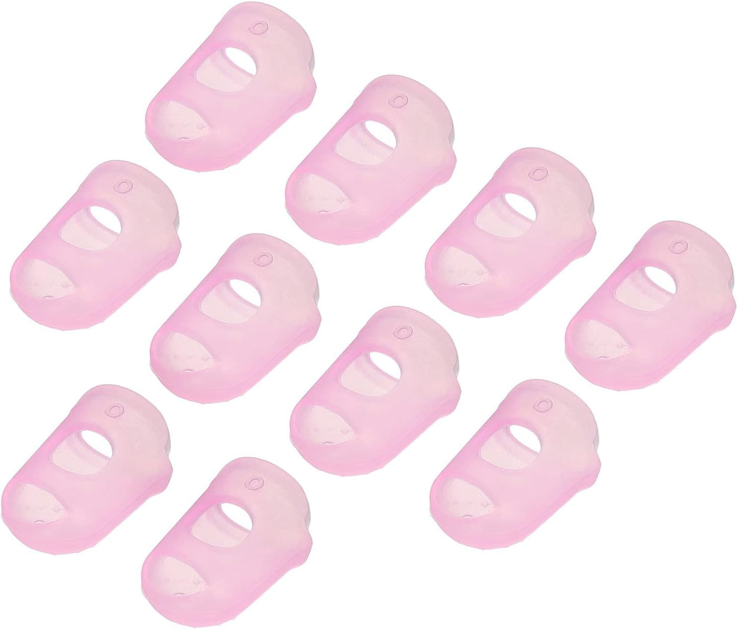 20 Pcs Fingertip Protector Silicone Fingertip Covers | Protect Fingers, Great for Playing Guitar, Sewing, Cutting (Pink, 23mm/0.9-inch)