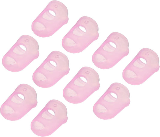20 Pcs Fingertip Protector Silicone Fingertip Covers | Protect Fingers, Great for Playing Guitar, Sewing, Cutting (Pink, 23mm/0.9-inch)