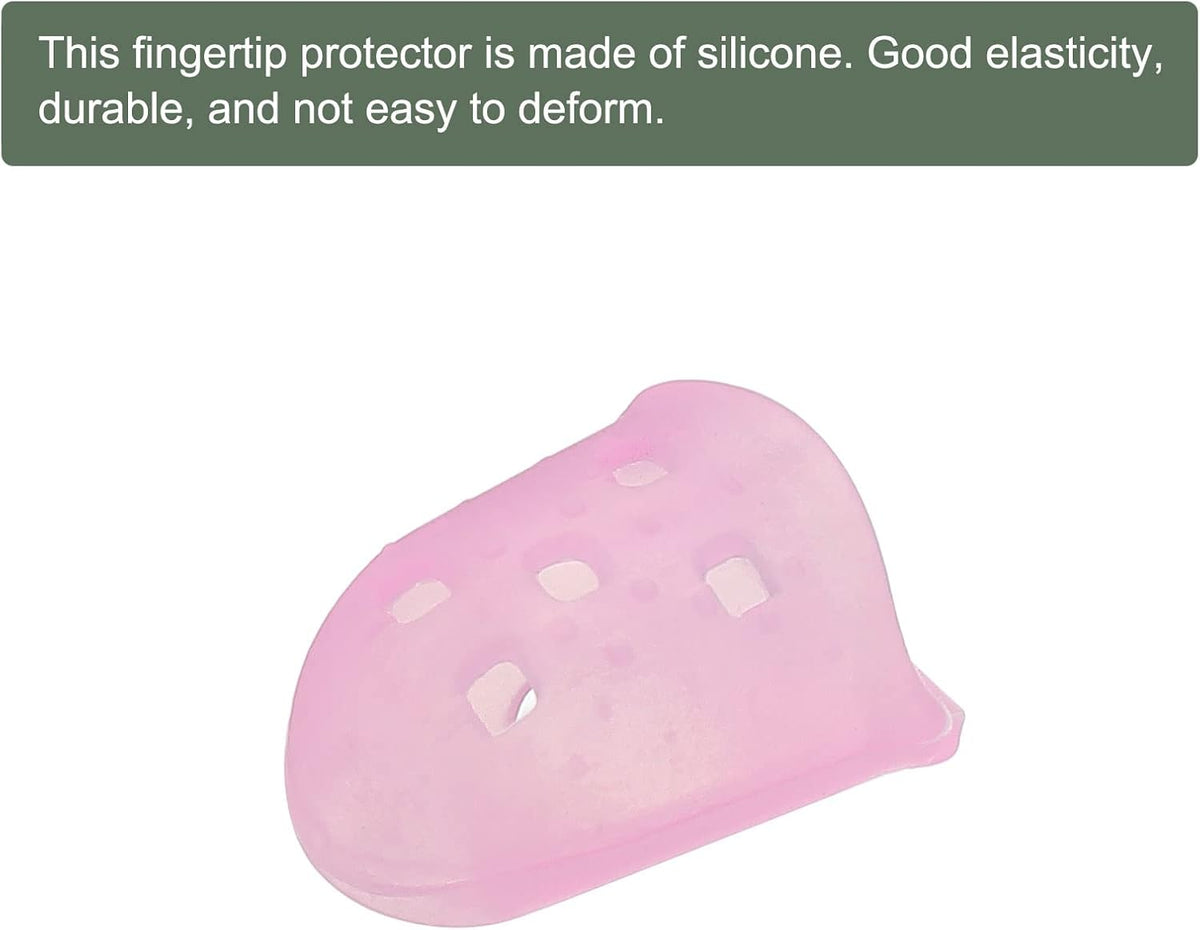 20 Pcs Fingertip Protector Silicone Fingertip Covers | Protect Fingers, Great for Playing Guitar, Sewing, Cutting (Pink, 23mm/0.9-inch)