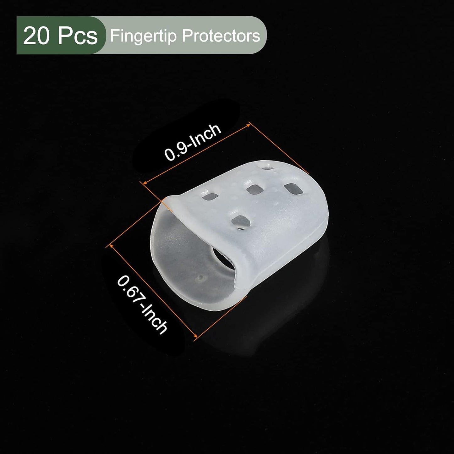 20 Pcs Fingertip Protector Silicone Fingertip Covers | Protect Fingers, Great for Playing Guitar, Sewing, Cutting (Pink, 23mm/0.9-inch)
