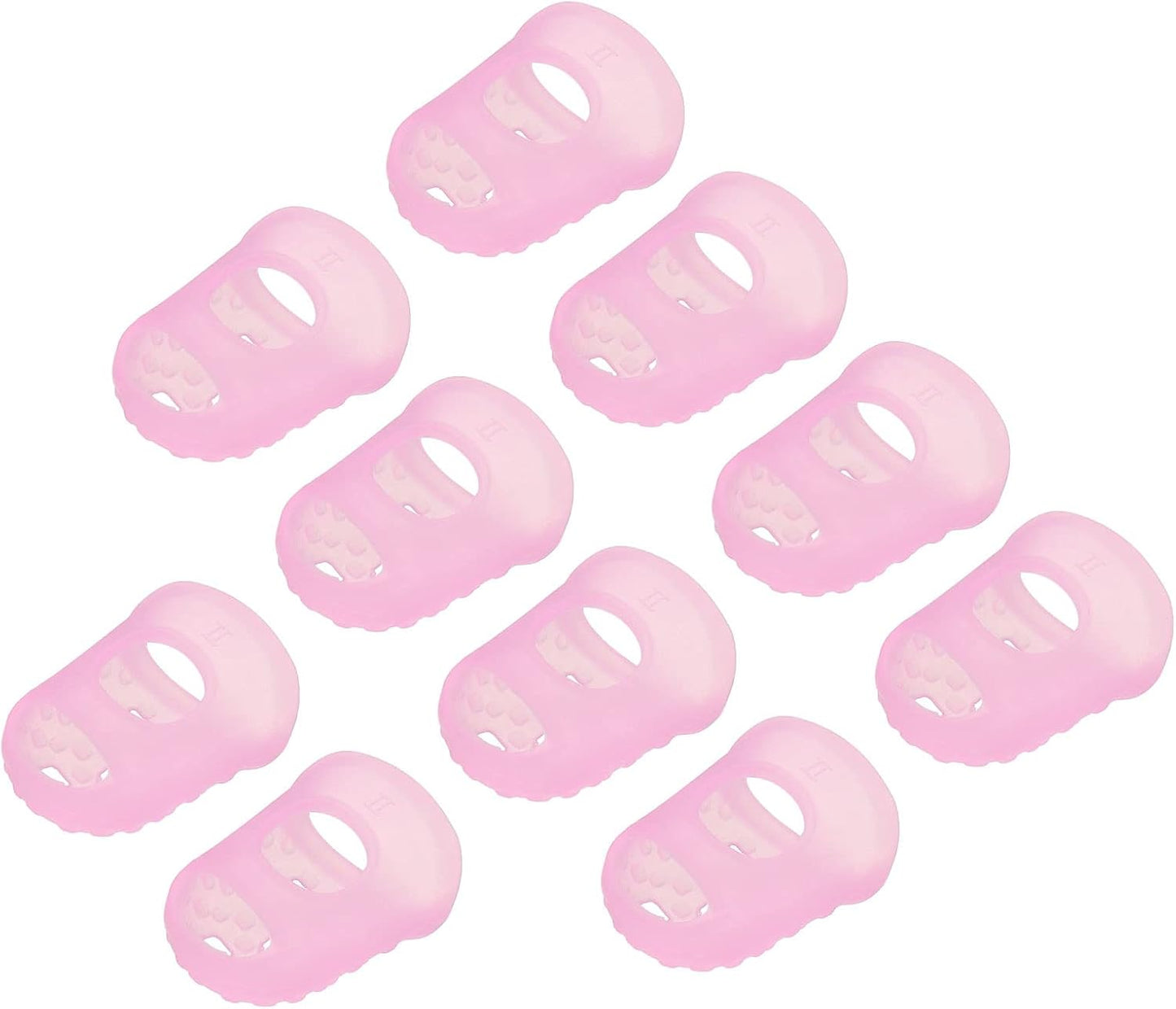 20 Pcs Fingertip Protector Silicone Fingertip Covers | Protect Fingers, Great for Playing Guitar, Sewing, Cutting (Pink, 23mm/0.9-inch)