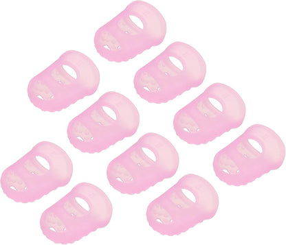 20 Pcs Fingertip Protector Silicone Fingertip Covers | Protect Fingers, Great for Playing Guitar, Sewing, Cutting (Pink, 23mm/0.9-inch)
