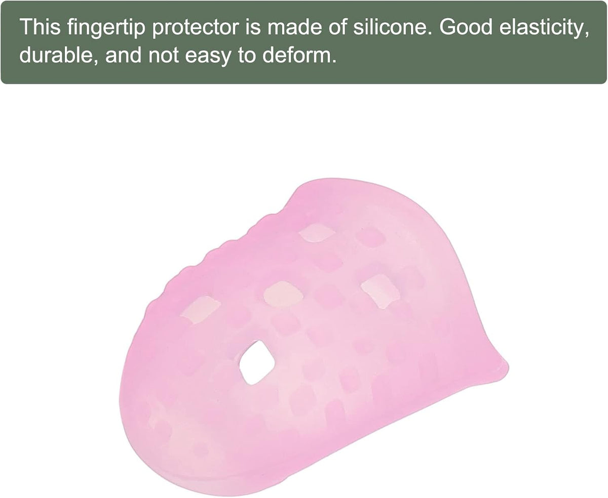 20 Pcs Fingertip Protector Silicone Fingertip Covers | Protect Fingers, Great for Playing Guitar, Sewing, Cutting (Pink, 23mm/0.9-inch)