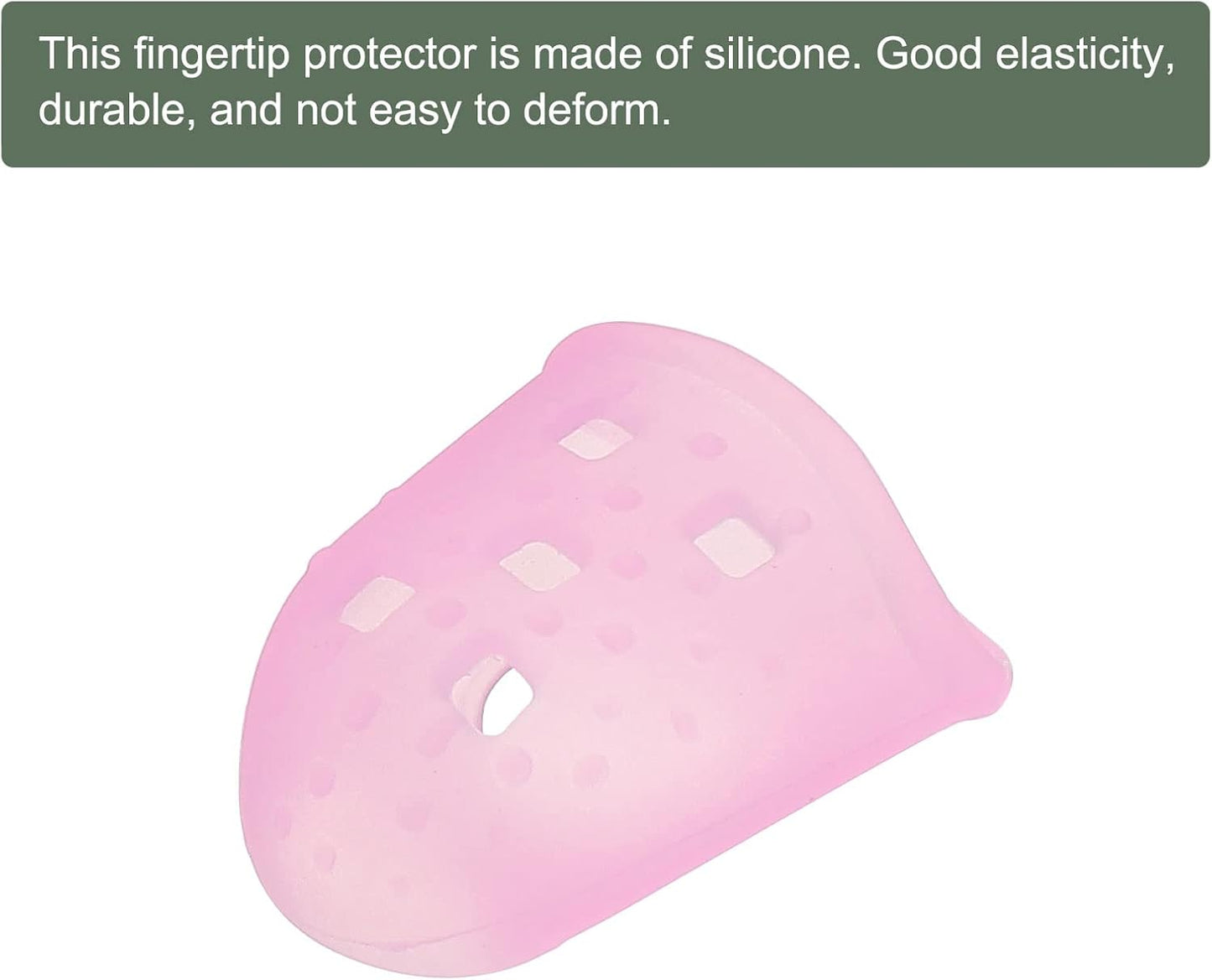 20 Pcs Fingertip Protector Silicone Fingertip Covers | Protect Fingers, Great for Playing Guitar, Sewing, Cutting (Pink, 23mm/0.9-inch)