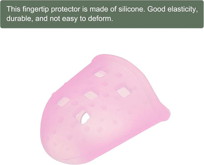 20 Pcs Fingertip Protector Silicone Fingertip Covers | Protect Fingers, Great for Playing Guitar, Sewing, Cutting (Pink, 23mm/0.9-inch)