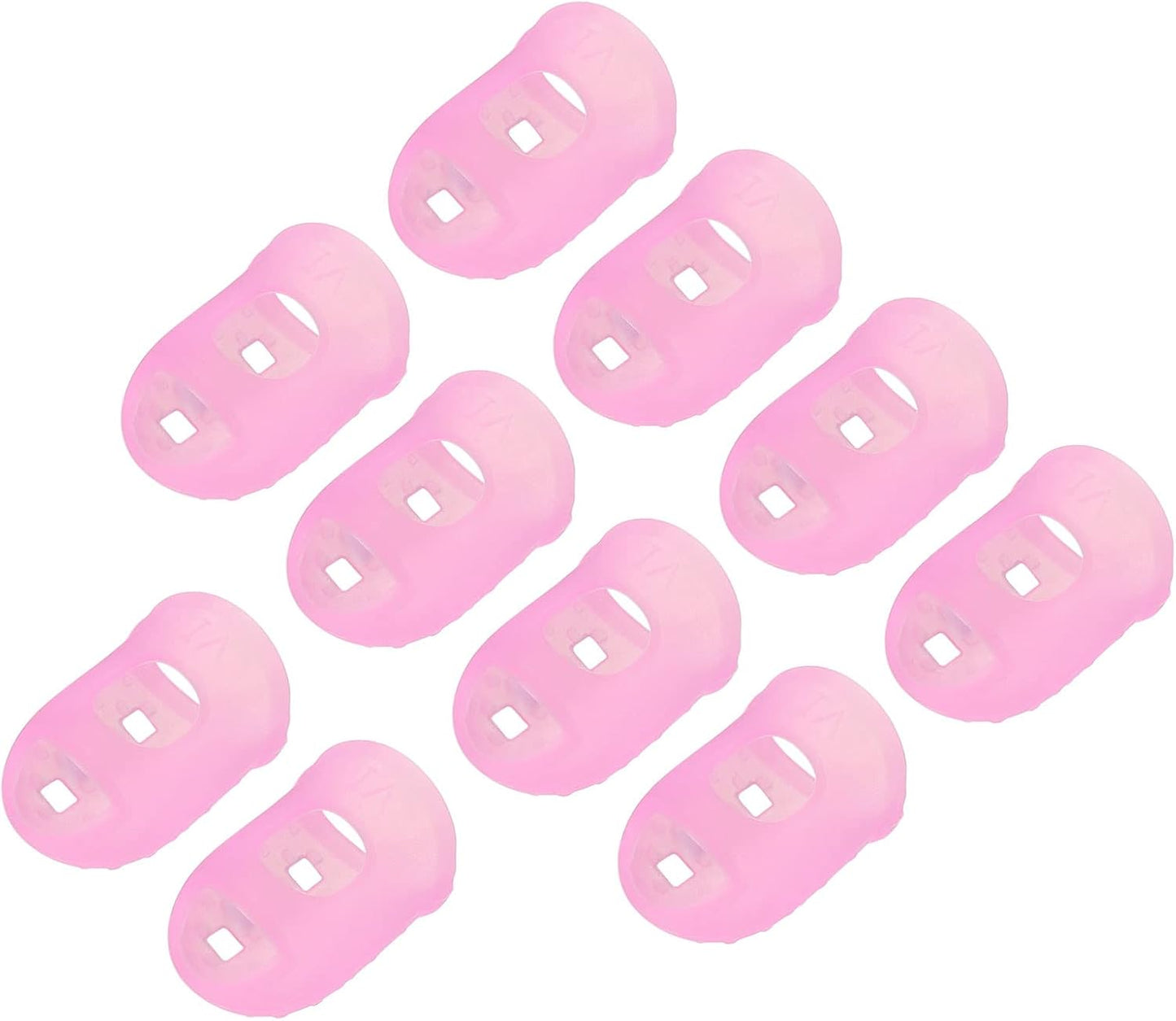 20 Pcs Fingertip Protector Silicone Fingertip Covers | Protect Fingers, Great for Playing Guitar, Sewing, Cutting (Pink, 23mm/0.9-inch)