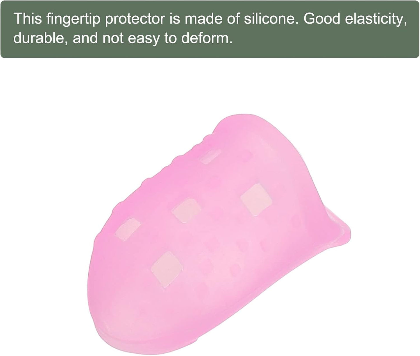 20 Pcs Fingertip Protector Silicone Fingertip Covers | Protect Fingers, Great for Playing Guitar, Sewing, Cutting (Pink, 23mm/0.9-inch)