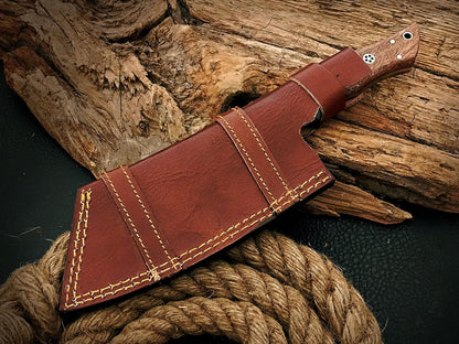 Damascus Cleaver Knife, Meat Cleaver, Butcher Knife for Meat Cutting 12" Handmade Full Tang Cleaver for Meat Vegetables Cutting 0199