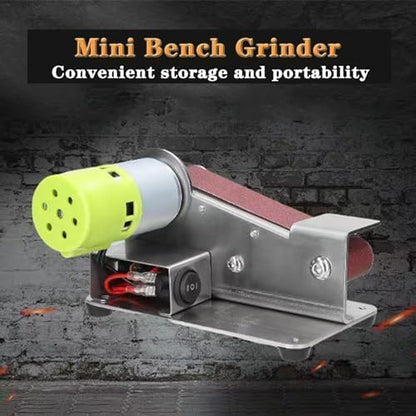 Mini Belt Sander, 7-Speed Knife Sharpener & Belt Grinder for Knife Making | Compact 3-in-1 sanding, grinding and sharpening tool for wood, metal and crafts.