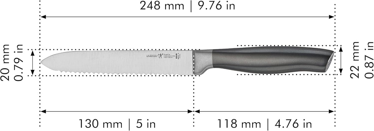 Graphite 5-inch Serrated Utility Knife