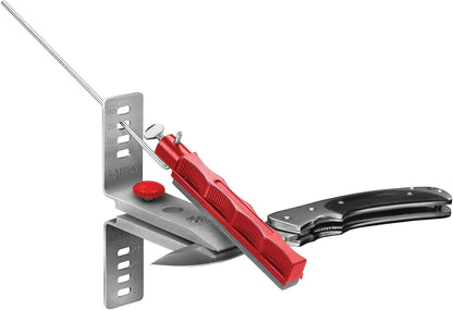 Deluxe Knife Sharpening System: 5-Stone Ceramic Knife Sharpener Kit with Honing Oil - LKCLX