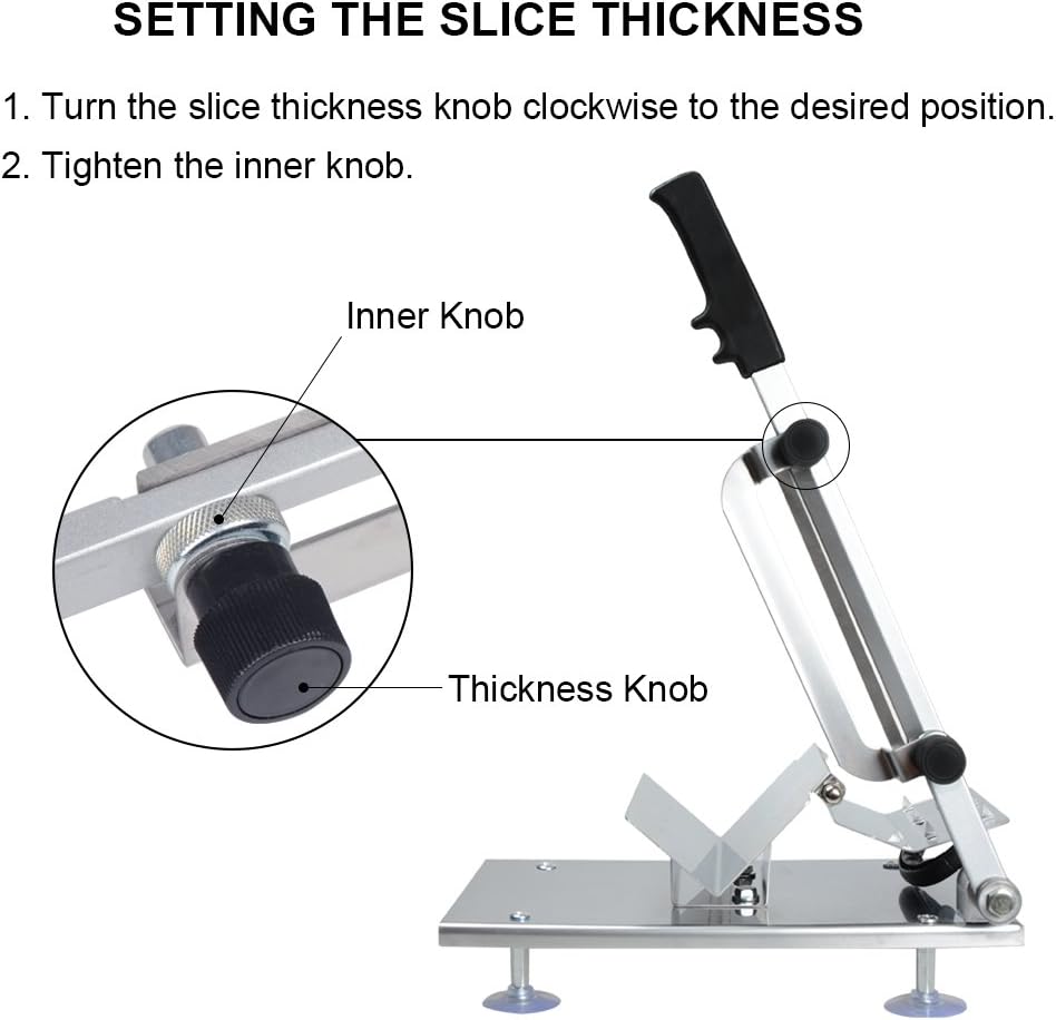 Manual Frozen Meat Slicer Upgraded Home Stainless Steel Meat Cutter