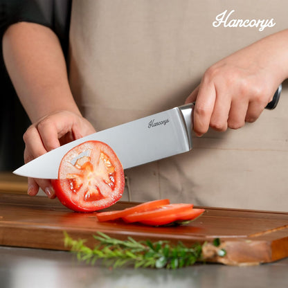 Knife Set, 15 PCS Full Tang Kitchen knife with Block and Sharpener | High Carbon German Stainless Steel Razor Sharp Knife Block Set, Dishwasher Safe, Ergonomic Handle Kitchen Utensils Set