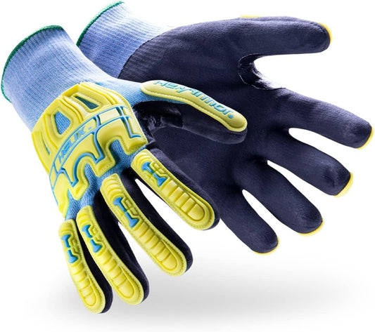 Cut-Resistant Impact Protection Nitrile Palm Knit Work Gloves | Helix® Core 3010