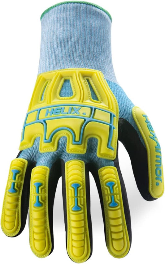Cut-Resistant Impact Protection Nitrile Palm Knit Work Gloves | Helix® Core 3010