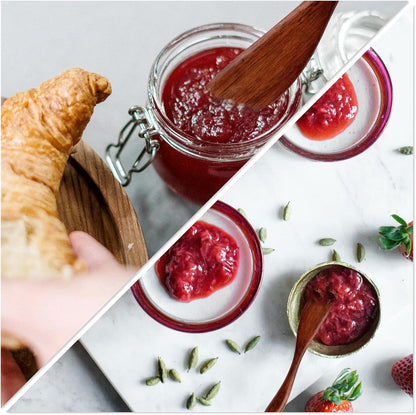 4pcs Butter Knife, 5.9 Inch Wooden Jam Spreader Mini Butter Spreaders Knife Kitchen Restaurant Spreader Condiment Knives for Jelly Sandwich Cheese