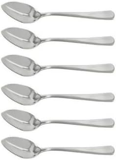 Stainless Steel Grapefruit Dessert Spoon, Set of 6