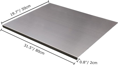 OTAVILEM Stainless Steel Cutting Boards for Kitchen, Kneading Cutting Board Mats, Metal Cutting Board for Meat, Fruits, Vegetables, Bread, and Baking Large Cutting Boards 19.7"L x 15.7"W