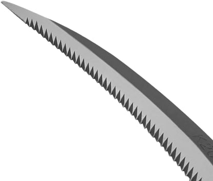 K202 Lavender Harvest Sickle/Berry Knife, Notched Wooden Handle, 6.5-Inch Curved Serrated Blade