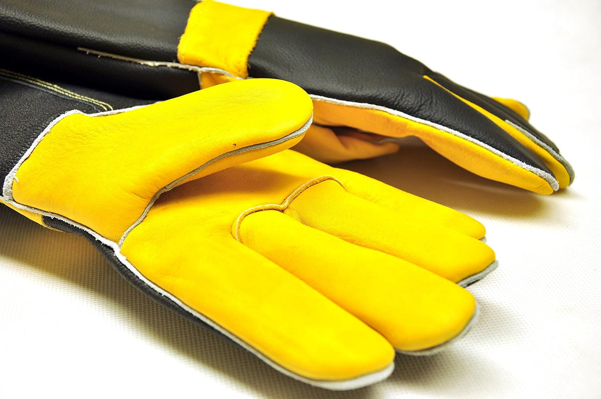 Leather Heat-Resistant BBQ Gloves, Kevlar Stitch, 1 Size