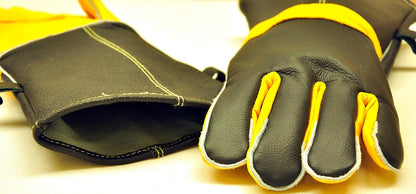 Leather Heat-Resistant BBQ Gloves, Kevlar Stitch, 1 Size
