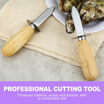 4 Pack Oyster Shucking Knife Set Stainless Steel Oyster Knives with 2 pas Cut Resistant Gloves Oyster Opener Clam Knife Shucker Tool Kit for Seafood Shellfish