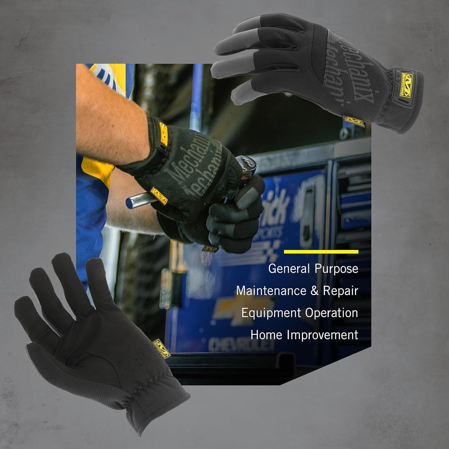 FastFit Work Glove with Elastic Cuff for Secure Fit, Performance Gloves for Multi-purpose Use