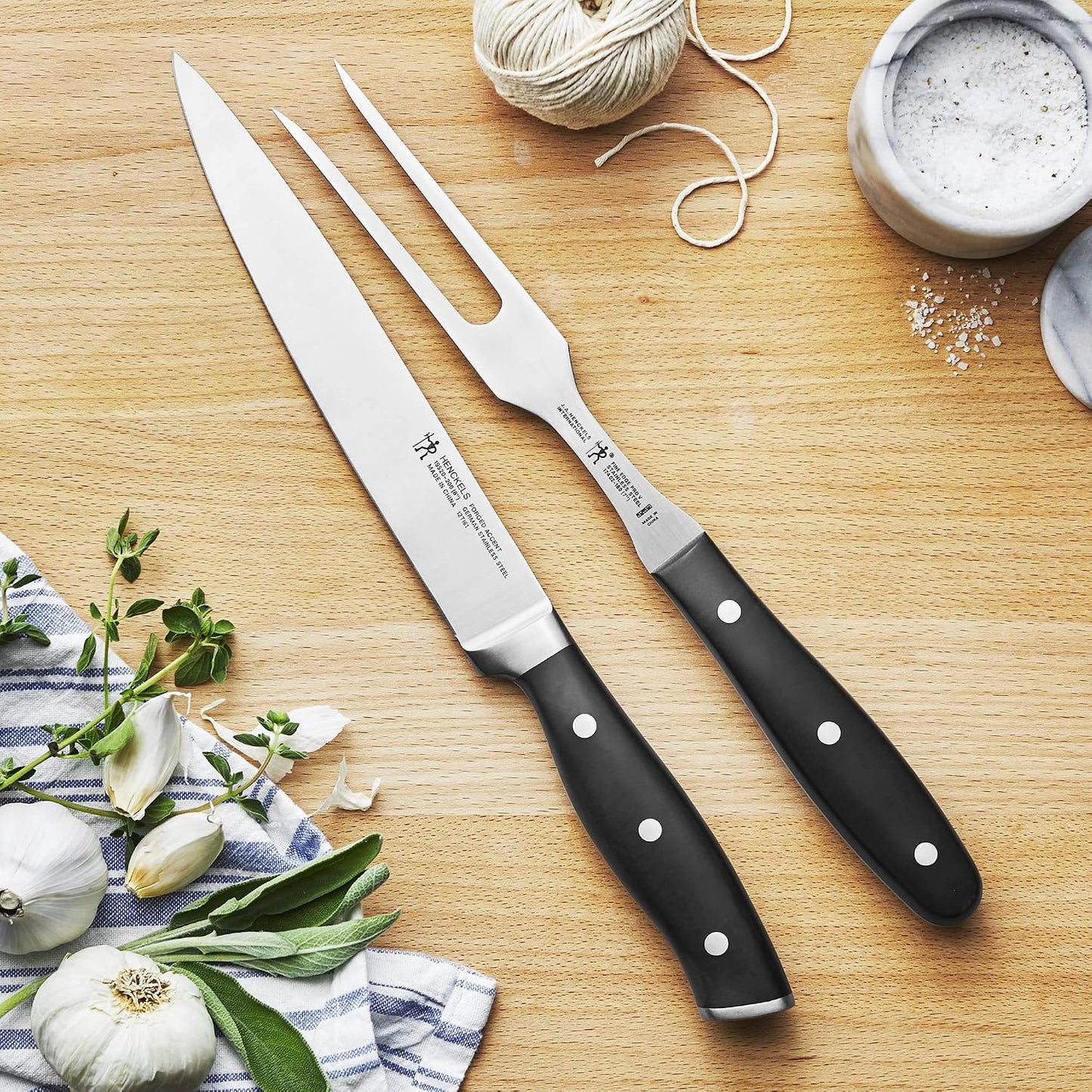 Forged Accent 2-pc Carving Set, Black