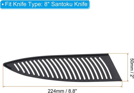 PP Safety Knife Cover Sleeves for 8" Chef Knife, 2 Pack Knives Edge Guard Blade Protector Universal Knife Sheath for Kitchen, Black